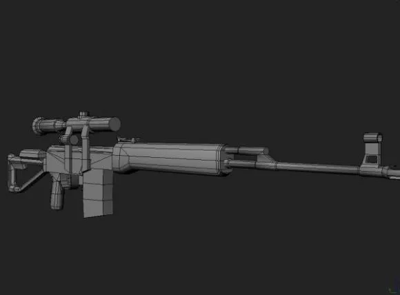 Sniper Riffle Svds Force 3d model Sniper Riffle Svds Force 3d model