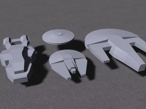 Low Poly Spaceship 3d model