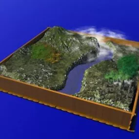 Sandbox Of Terrain Landscape 3d model
