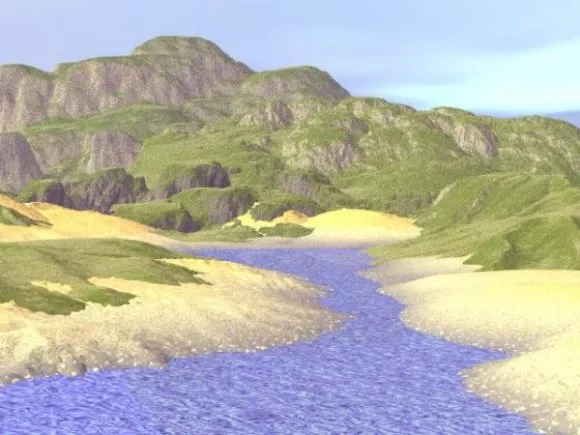 Wide Open Mountain Landscape 3d model
