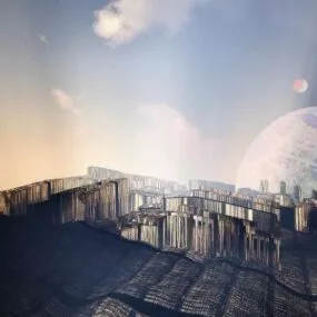 Abstract Rock Building Terrain 3d model