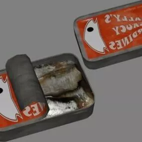 Sardines Food Can 3d model