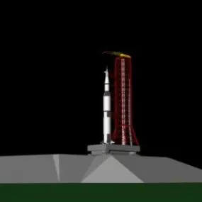 Saturn V Rocket Launchpad 3d model