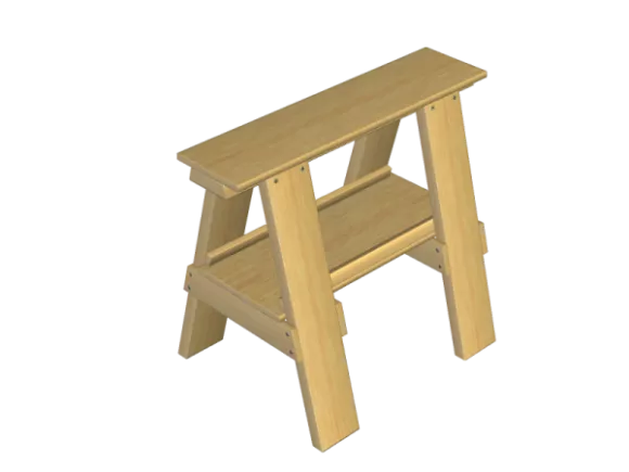 Big Post Wooden Column 3d model