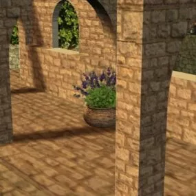 Stone Building Ancient Architecture 3d model