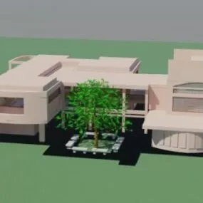 School Modern Style 3d model