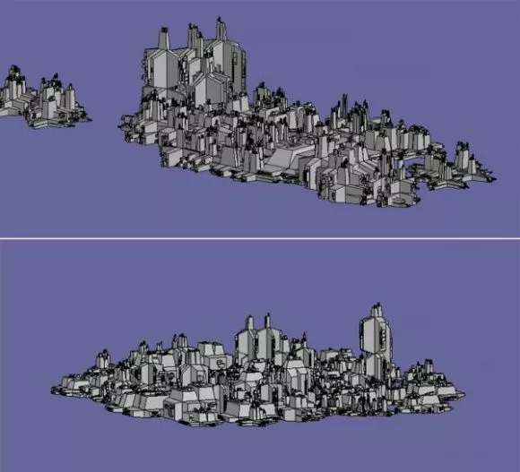 Scifi Base City 3d model Scifi Base City 3d model