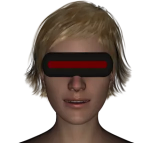 Girl Character With Futuristic Glasses 3d model