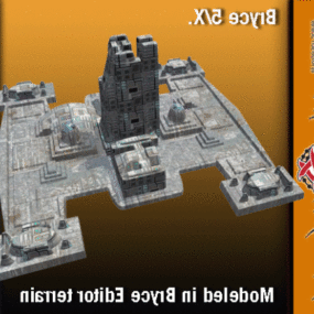 Scifi Base City Station 3d model