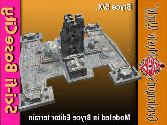 Scifi Alien Station Building 3d model