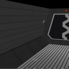Scifi Room With Backdrop 3d model