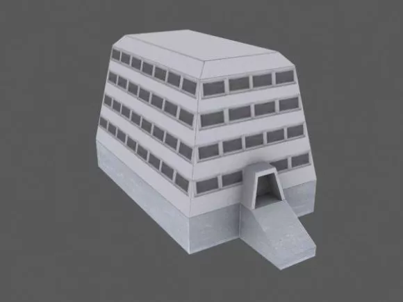 Garage Station Building 3d model