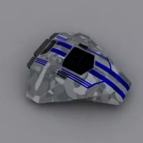 Scifi Robot Helmet 3d model