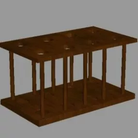 Science Lab Test Tube Rack 3d model