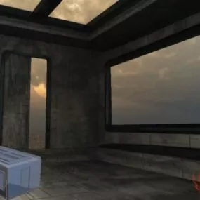 Inside View Open Wall Room 3d model