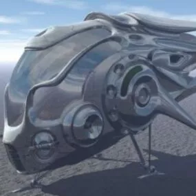 Futuristic Scout Spaceship 3d model