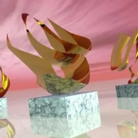Sculpted Forms Shape Decoration 3d model