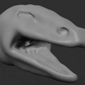 Dragon Head Sculpture Object 3d model