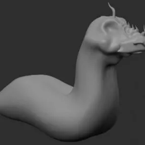 Snake Sculpture Object 3d model