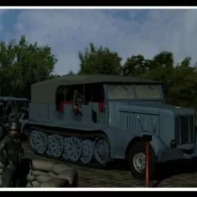 Sdkfz9 Military Truck 3d model