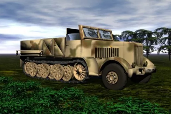 Sdkfz9 Famo Military Truck 3d model Sdkfz9 Famo Military Truck 3d model
