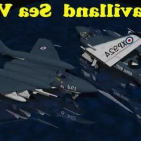 Sea Military Aircraft Navy Plane 3d model