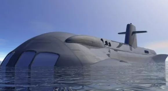 Submarine On Sea 3d model Submarine On Sea 3d model