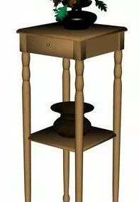 Shelf Stool Furniture 3d model