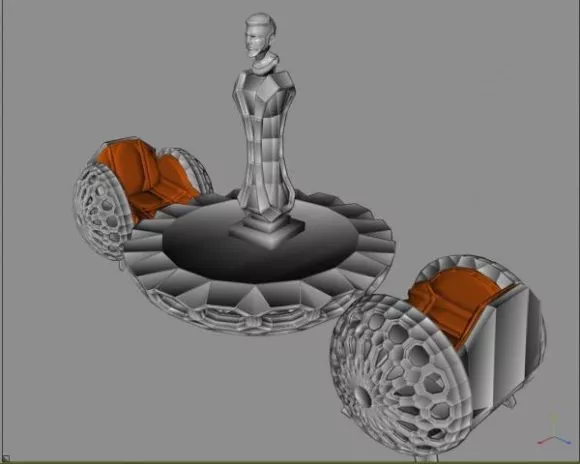 Stone Statue King Of Turkey 3d model