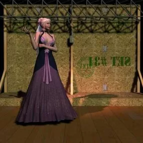 Medieval Girl Character 3d model