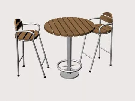 Walnut Coffee Table Curved Leg 3d model