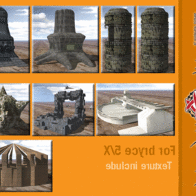 Bryce Building Set 3d model