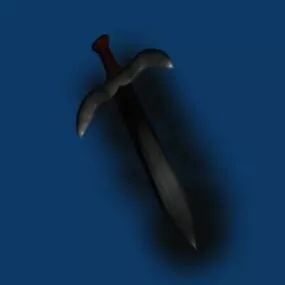 Black Shadow Dagger 3d model