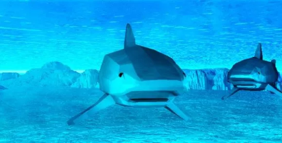 Blue Shark Lowpoly 3d model