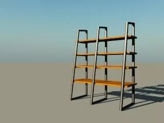 Simple Shelf With Mirror 3d model