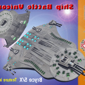 Unicorn Battle Spaceship 3d model