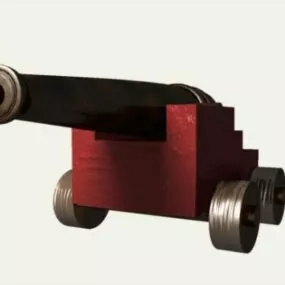 Vintage Ship Cannon 3d model