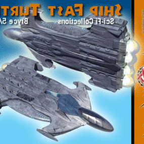 Spaceship Turtle Shape 3d model
