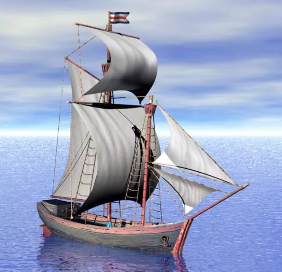 Classic Large Sailing Ship 3d model Classic Large Sailing Ship 3d model
