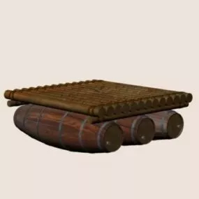 Small Wooden Raf 3d model