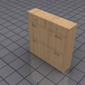 Shoe Cabinet Wooden 3d model