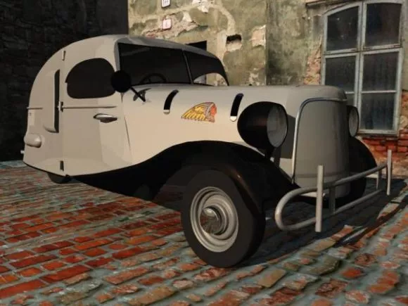 Classic Fire Engine Car 3d model