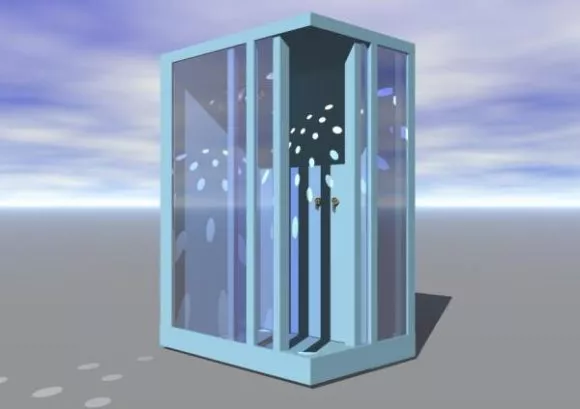 Glass Shower Unit 3d model Glass Shower Unit 3d model