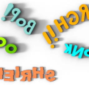 Text On Wall Decorative 3d model