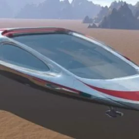 Futuristic Shuttle Flying Craft 3d model