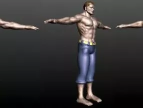 Strong Man Character 3d model
