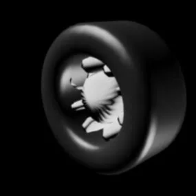 Simple Wheel Part 3d model