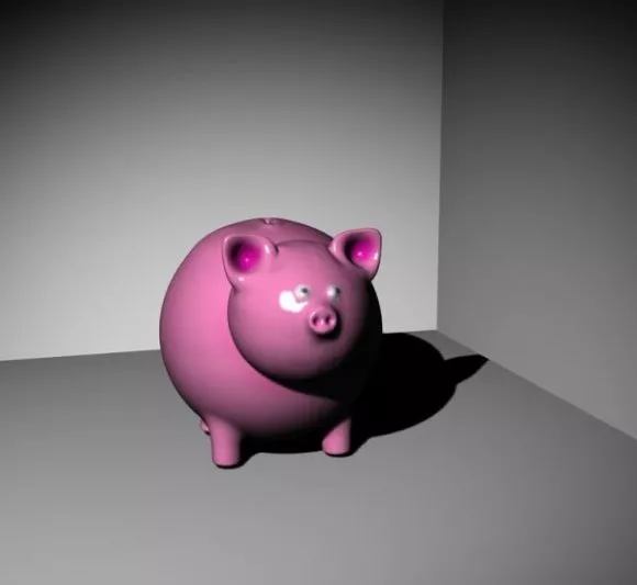 Kid Piggy Bank 3d model Kid Piggy Bank 3d model