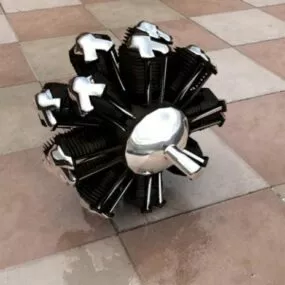 Radial Engine Part Of Machine 3d model
