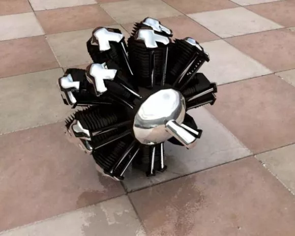 Radial Engine Part Of Machine 3d model Radial Engine Part Of Machine 3d model